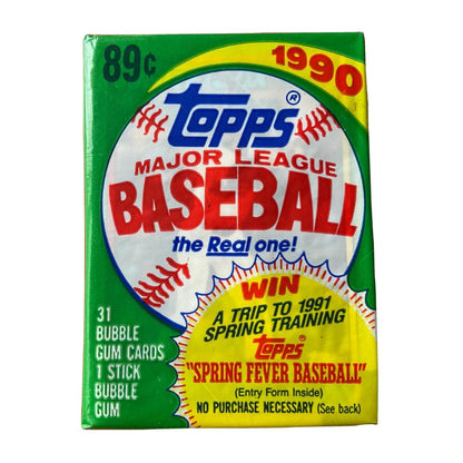 1990 Topps Baseball 31ct Cello Pack - Single Pack