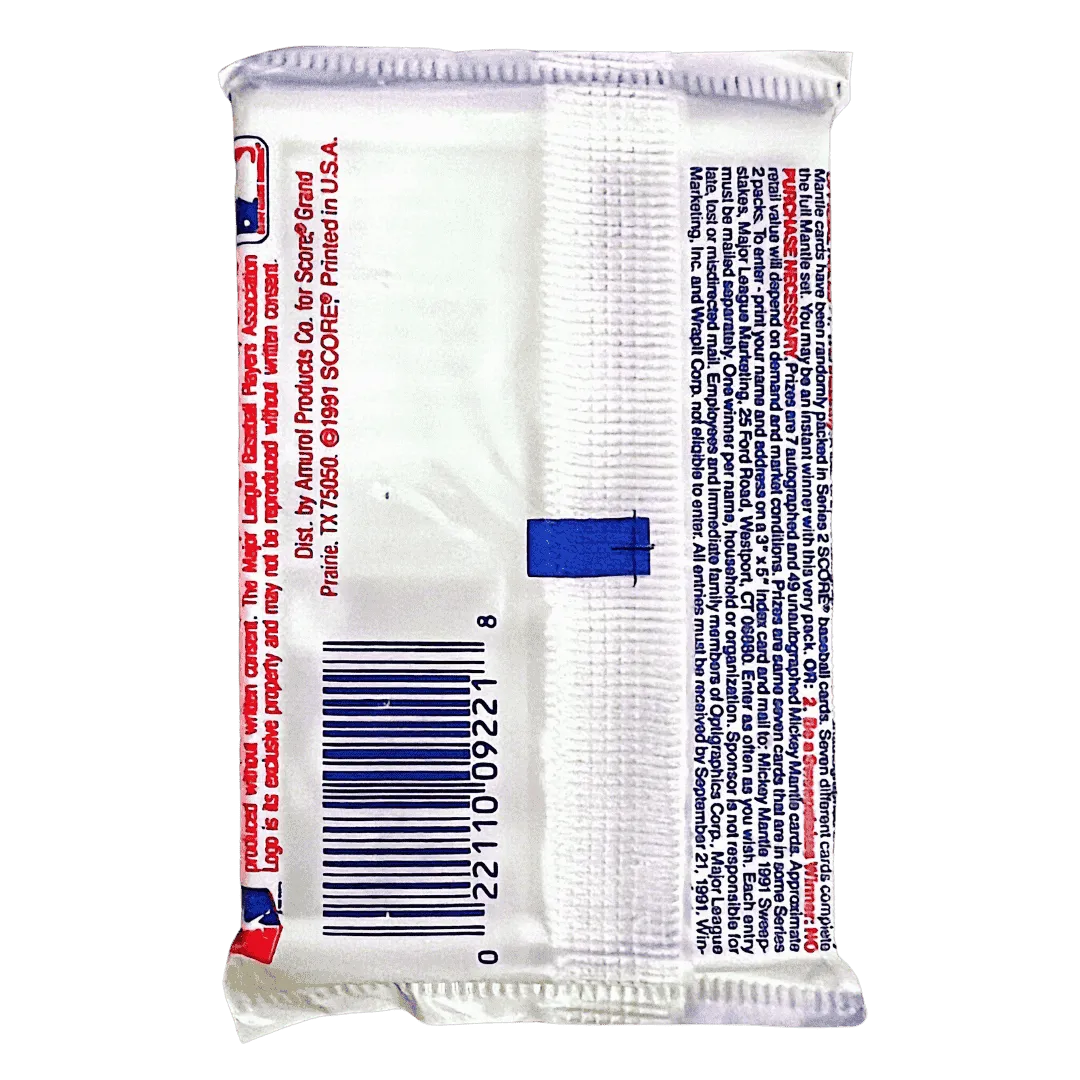 1991 Score Series 2 Major League Baseball Edition - Single Pack