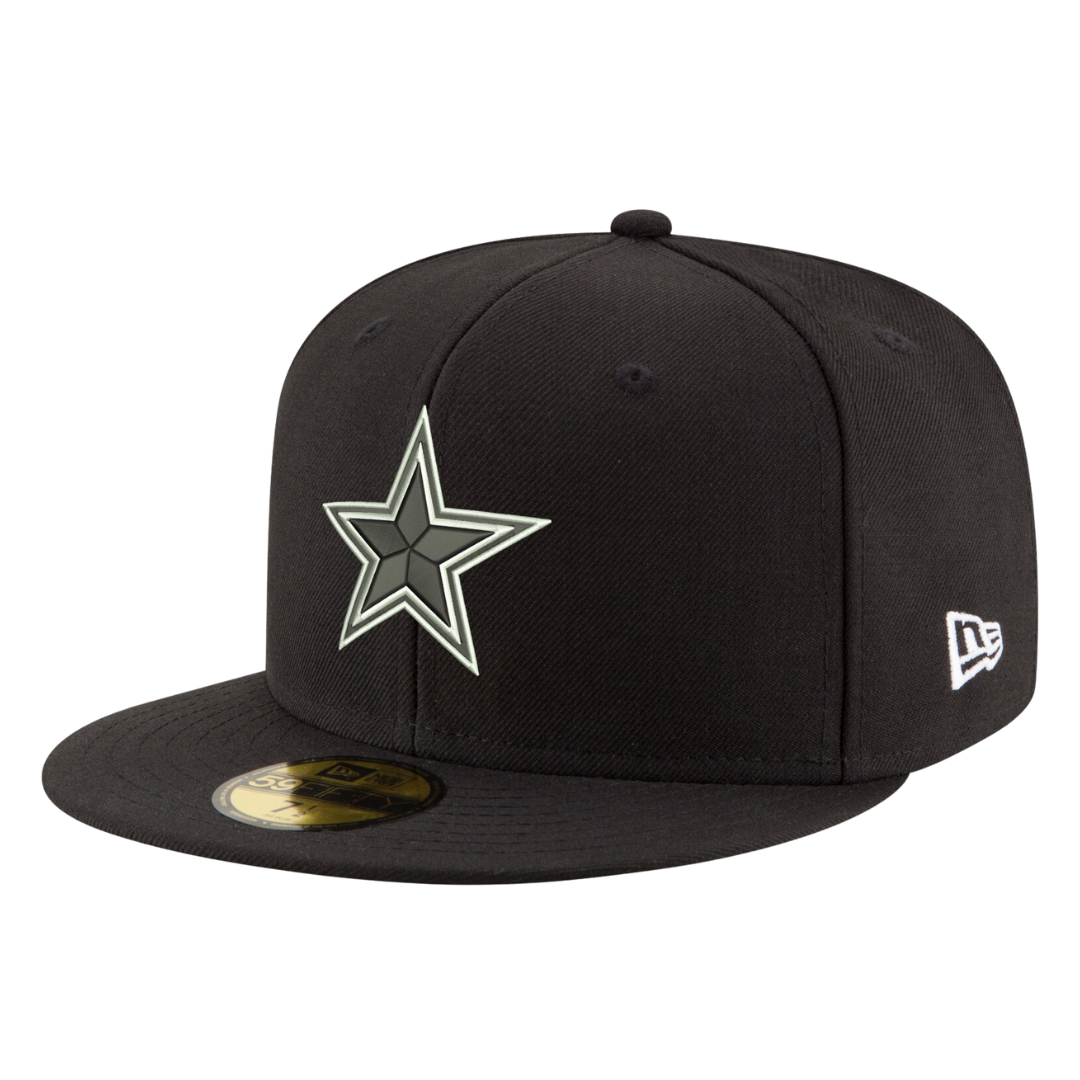Dallas Cowboys Team Logo Black & White 59FIFTY Fitted Hat – Fan Cave