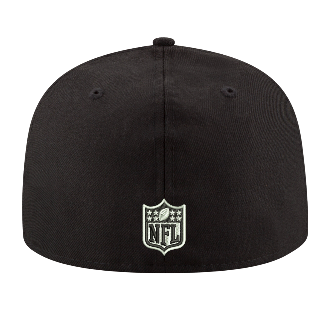 dallas cowboys new era black on black 59fifty fitted hat