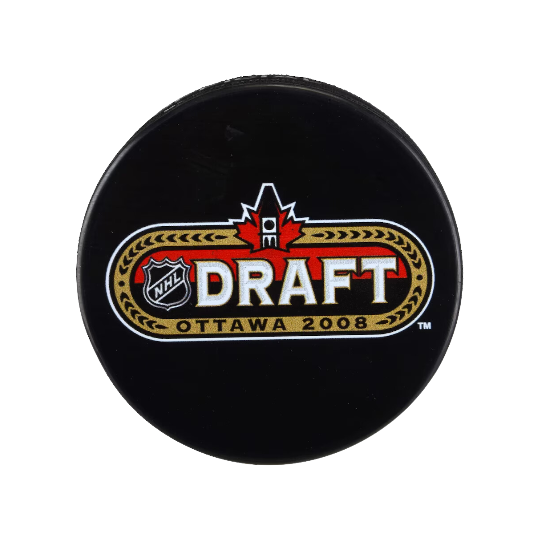 2008 NHL Draft Unsigned Draft Logo Hockey Puck