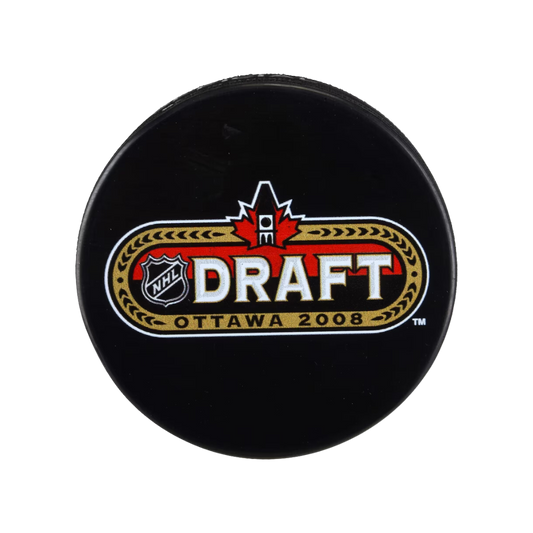 2008 NHL Draft Unsigned Draft Logo Hockey Puck