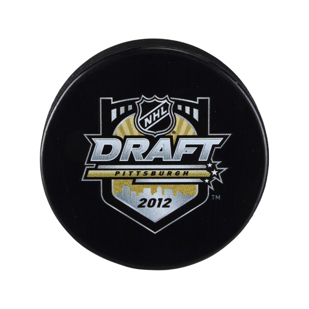 2012 NHL Draft Unsigned Draft Logo Hockey Puck