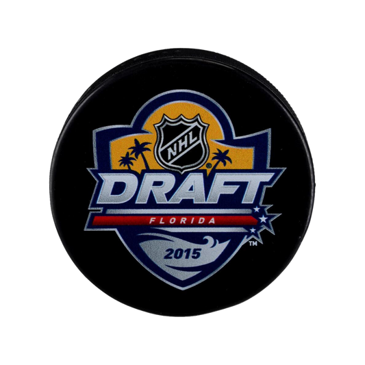 2015 NHL Draft Unsigned Draft Logo Hockey Puck