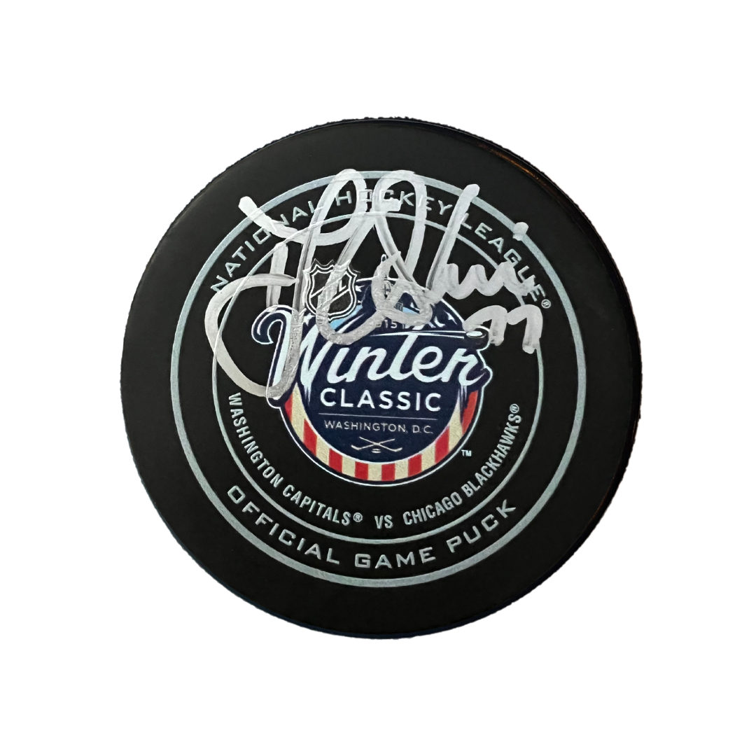 TJ Oshie Washington Capitals Autographed 2015 Winter Classic Official Game Puck - JSA COA TO1