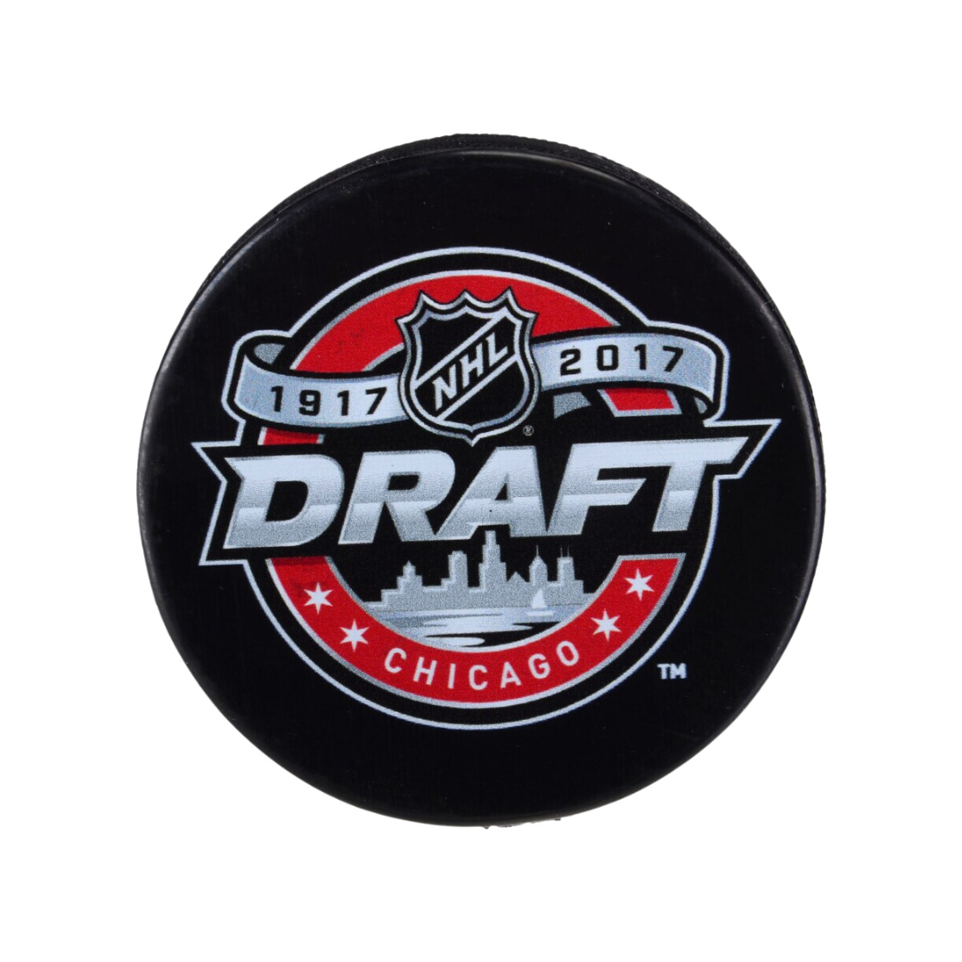 2017 NHL Draft Unsigned Draft Logo Hockey Puck
