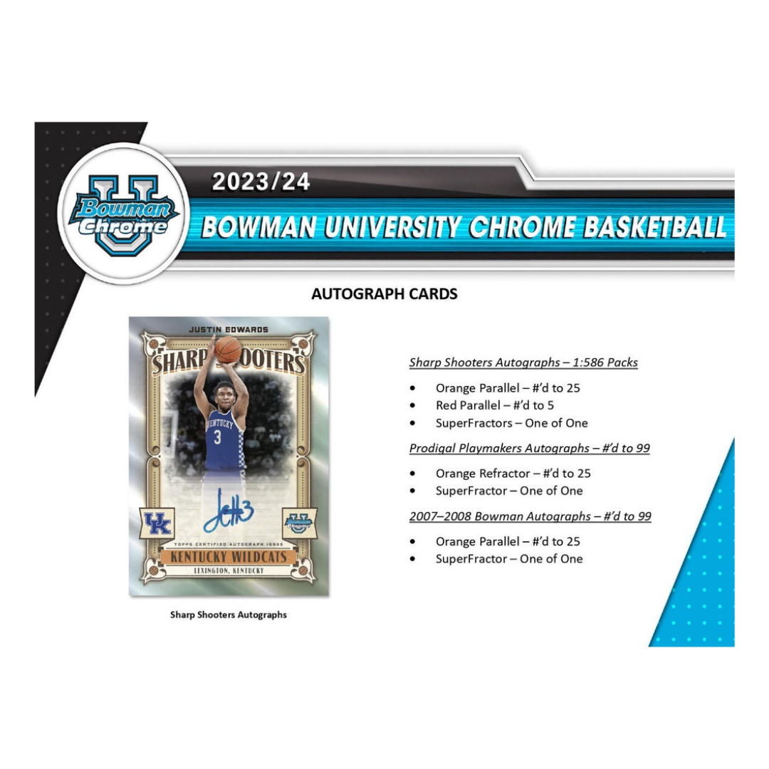2023-24 Bowman University Chrome Basketball Hobby Box