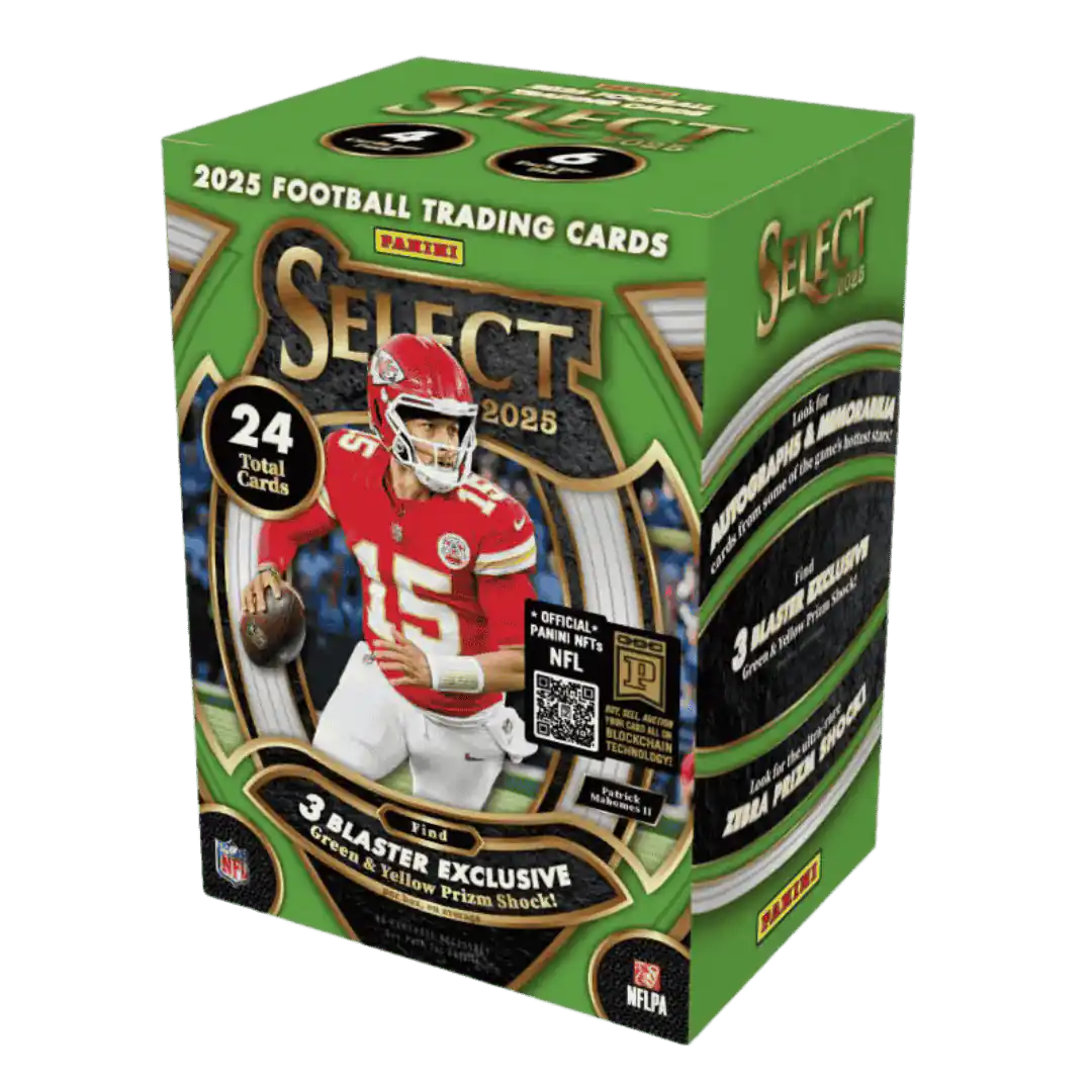 2025 Panini Select Football Blaster Box - Green/ Yellow Prizm Shock