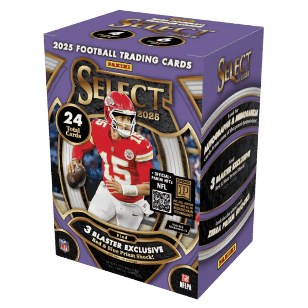 2025 Panini Select Football Blaster Box - Red/ Blue Prizm Shock