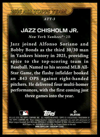 2026 Topps - Jazz Chisholm Jr. 2025 All Topps Team - Baseball #ATT-3