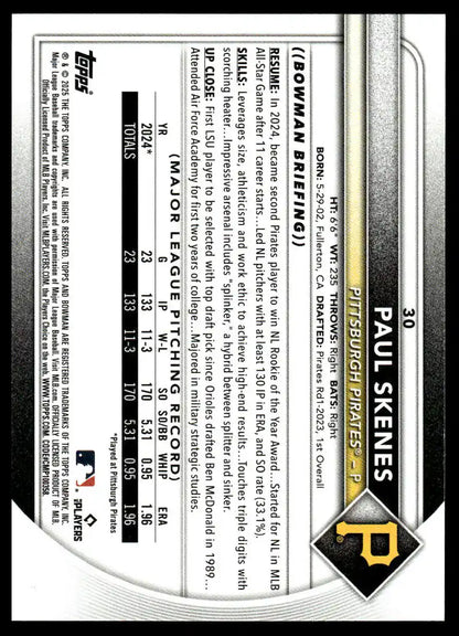 2025 Bowman - Paul Skenes - Baseball #30