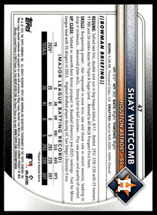 2025 Bowman - Shay Whitcomb - Baseball #47