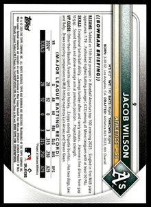 2025 Bowman - Jacob Wilson - Baseball #9