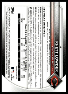 2025 Bowman - Rhett Lowder - Baseball #6