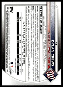 2025 Bowman - Dylan Crews - Baseball #42