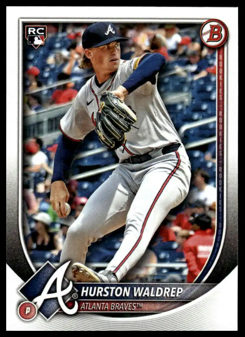2025 Bowman - Hurston Waldrep Bowman Chrome Red Rookie Logo - Baseball #61
