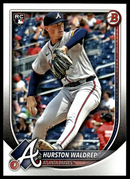 2025 Bowman - Hurston Waldrep Bowman Chrome Red Rookie Logo - Baseball #61