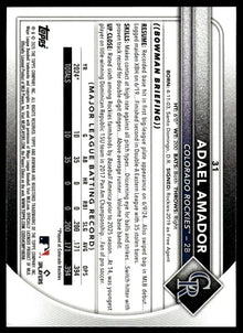 2025 Bowman - Adael Amador - Baseball #31