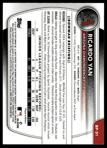 2025 Bowman - Ricardo Yan Prospects - Baseball #BP-31