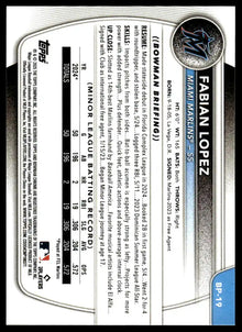 2025 Bowman - Fabian Lopez Prospects - Baseball #BP-19