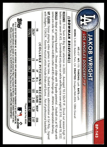 2025 Bowman - Jakob Wright Prospects - Baseball #BP-143