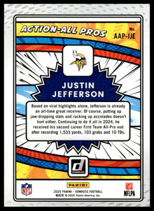 2025 Donruss - Justin Jefferson Action-All Pros - Football #AAP-JJE