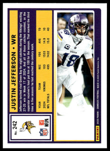 2025 Donruss - Justin Jefferson Press Proofs Purple - Football #242