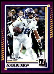 2025 Donruss - Justin Jefferson Press Proofs Purple - Football #242