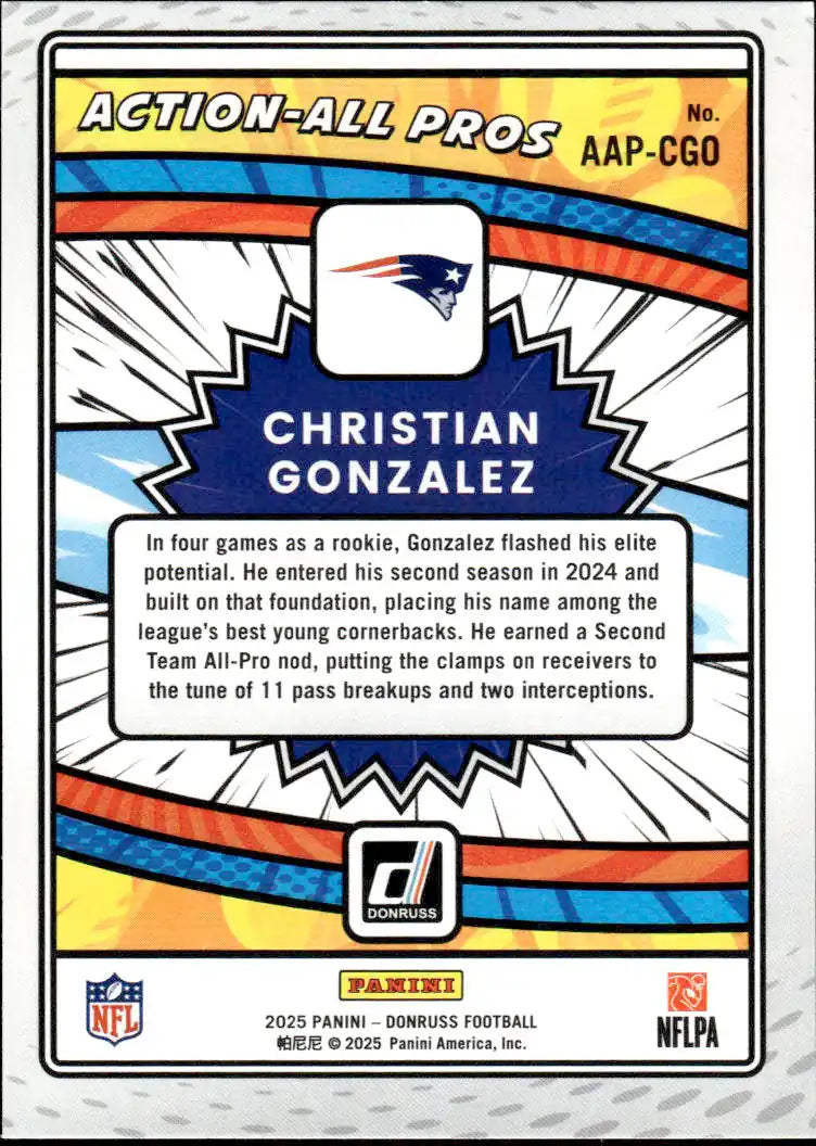 2025 Donruss - Christian Gonzalez Action-All Pros - Football #AAP-CGO