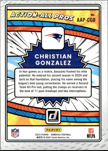 2025 Donruss - Christian Gonzalez Action-All Pros - Football #AAP-CGO