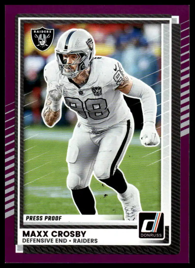 2025 Donruss - Maxx Crosby Press Proofs Purple - Football #274