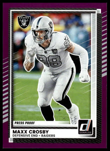 2025 Donruss - Maxx Crosby Press Proofs Purple - Football #274