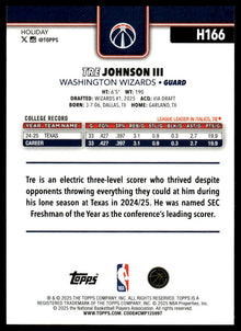 2025-26 Topps Holiday - Tre Johnson III - Basketball #H166