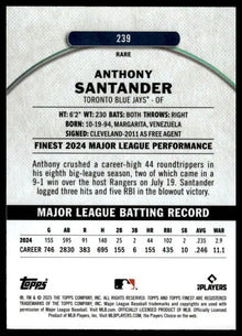 2025 Finest - Anthony Santander Purple Refractor /125 - Baseball #239