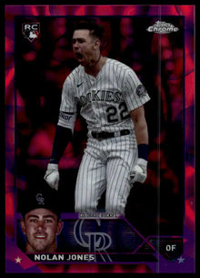 2023 Topps Chrome Update - Nolan Jones Magenta/Purple Lava Lamp /299 - #USC178