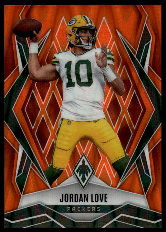 2025 Panini Phoenix - Jordan Love Orange Seismic Prizm - Football #117