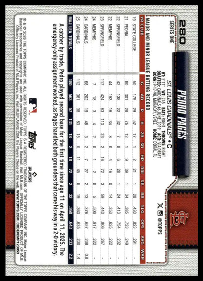 2026 Topps - Pedro Pagés - Baseball #280