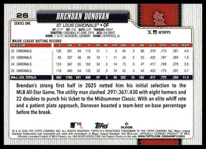 2026 Topps - Brendan Donovan - Baseball #26