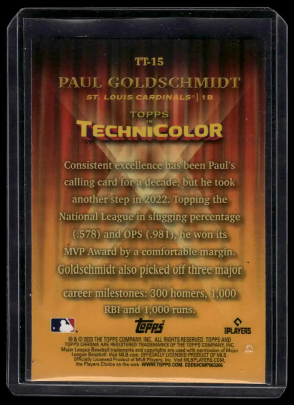 2023 Topps Chrome - Paul Goldschmidt Topps in Technicolor - Baseball #TT-15