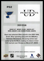 
2024-25 Upper Deck - Zach Dean UD Portraits - Hockey