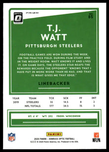 2020 Donruss Optic - T.J. Watt Holo - Football #85