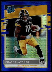 2020 Donruss Optic - Chase Claypool Blue Hyper - Football #177