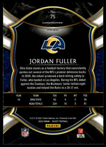 2020 Panini Select - Jordan Fuller Silver Prizm - Football #75