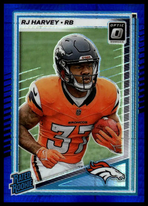 2025 Donruss Optic - RJ Harvey Blue Hyper - Football #208