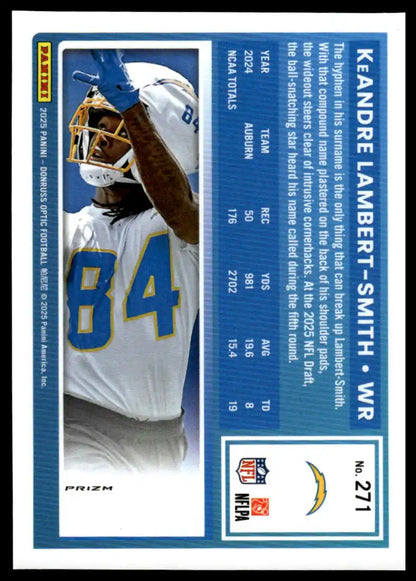 2025 Donruss Optic - KeAndre Lambert-Smith Blue Hyper - Football #271