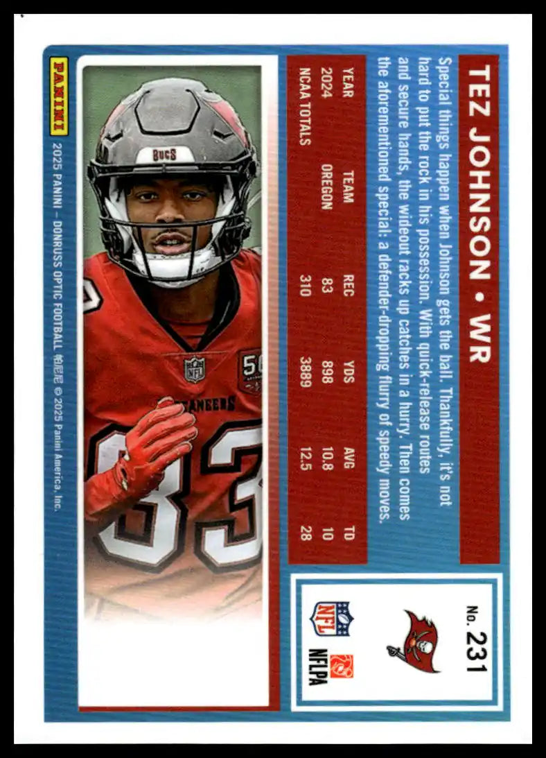 2025 Donruss Optic - Tez Johnson - Football #231