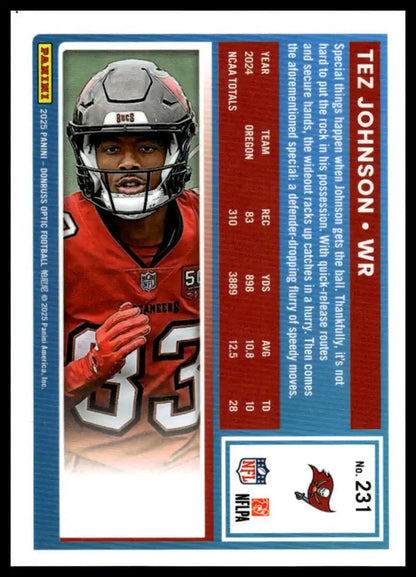 2025 Donruss Optic - Tez Johnson - Football #231