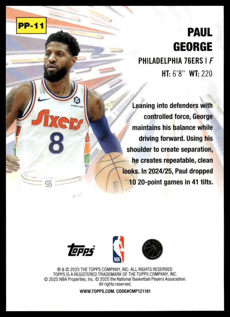 2025-26 Topps - Paul George Power Players - Basketball #PP-11