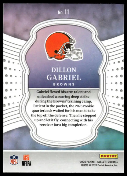 2025 Panini Select - Dillon Gabriel Select Certified Rookies - Football #11
