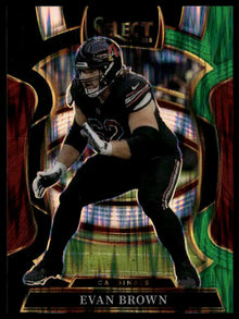 2025 Panini Select - Evan Brown Black and Green Prizm Shock - Football #24